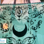 Dani Thompson reviews ROMWE gothic vintage baroque vine moon pattern flocked shawl